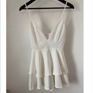 Princess Polly White Flores Playsuit